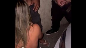 Strangers at the drive-in &mdash;  showing off and getting two deep throat sessions