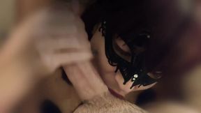 Greek girl seduces neighbor with a deep throat blowjob