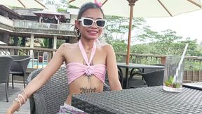 Thinyone Enjoys Long Pussy Licking and Fingering Before She Ask the Dick