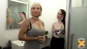 Kim dares to indulge in lesbian pleasures for the first time in a trio