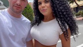 Big Tits Latina Squirter Has Multiple Squirting Orgasms on Big White Dick in Sexy Lingerie