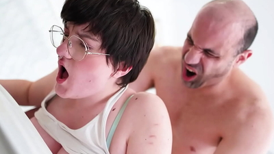 Straight in the Arse - A Busty BBW Teen Gets her Butt Fucked Anal