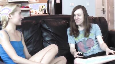 Skinny Sister Takes Step Brother's Cock