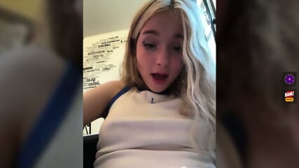 Tiny Blonde Masturbating in Public