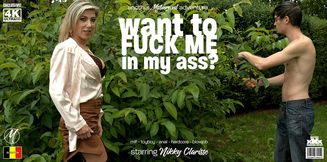 Hot MILF getting fucked in the ass by her toy boy gardner