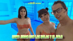 Sharing my naughty&#x1F608; s***s with close friends: erotic pool playtime lessons