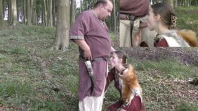 Feasting on cum at the old market square