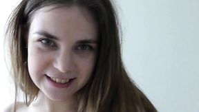 Barely legal teen with puffy nipples makes money for college