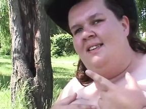 Chubby bitch rides well!