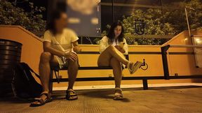 Stranger Seduced a Milf at a Bus Stop. Outdoor sex