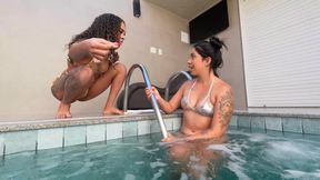 Lesbian Pee Swallow and Asslicking Domination Top Babes