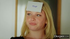 Deeper. Young Blondie Dixie Gets Spit Roasted